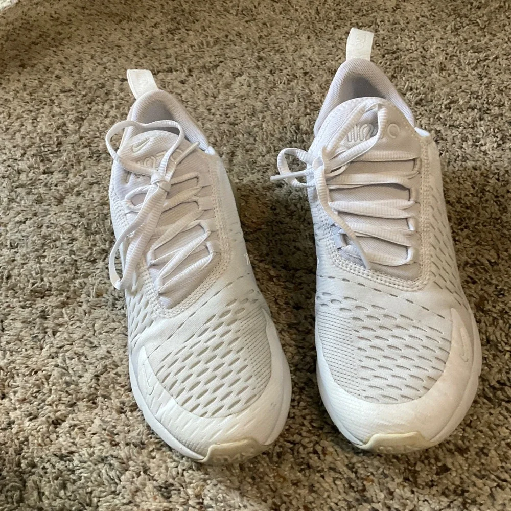 Nike Air Max 270 Sneakers Big Kids 6.5Y White 943345-103 Running Shoes